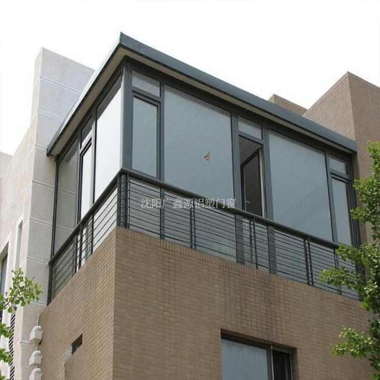 沈阳门窗厂 断桥铝合金封阳台 隔音隔热铝合金阳台厂家定做
