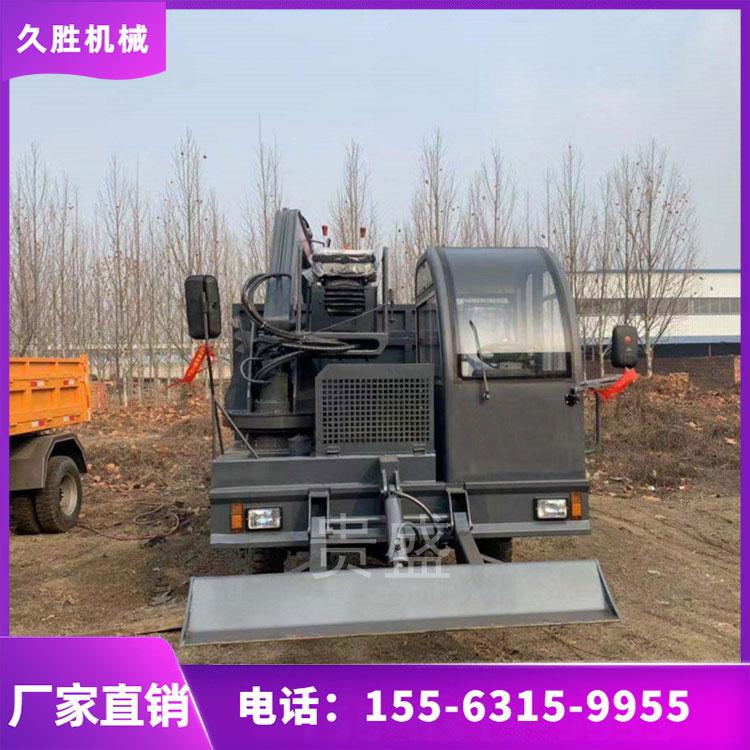 四驱四轮挖装一体机 农用小型挖掘机 车载挖机小钩机随车挖  久胜机械