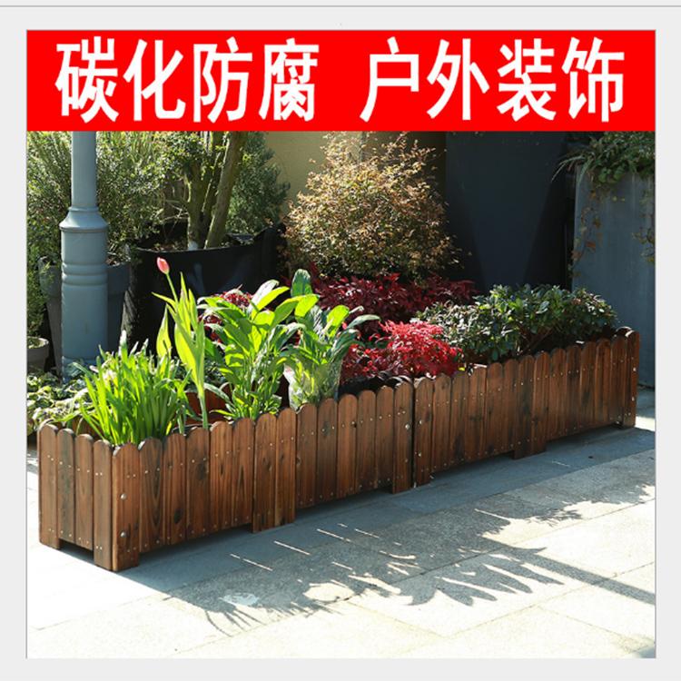 防腐木花箱厂家 碳化防腐木花箱价格 货源充足量大从优