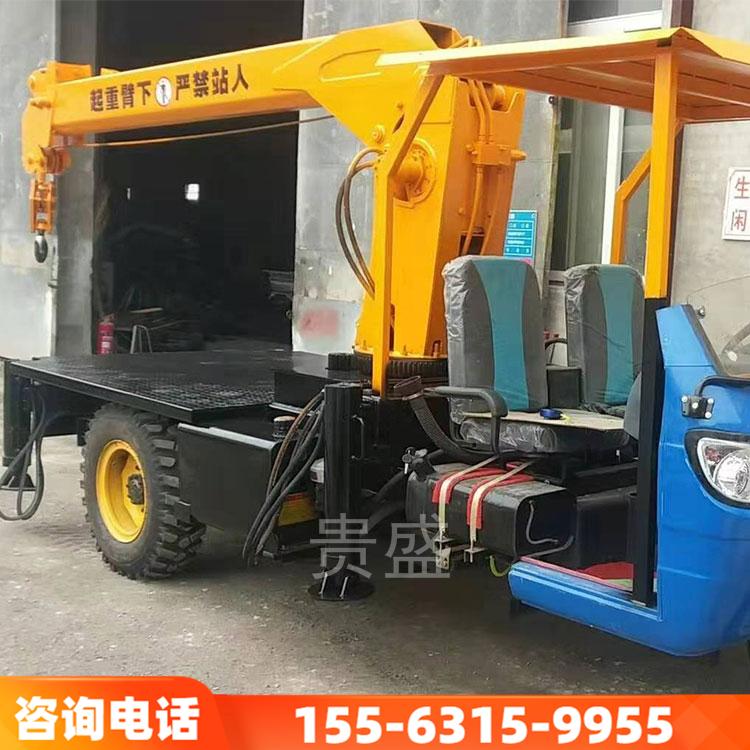运输吊重一体三轮平板吊 举升吊篮三轮随车吊  3吨园林三轮随车吊 久胜机械