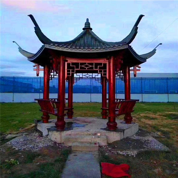 防腐木凉亭厂家 防腐木凉亭制作 防腐木六角凉亭
