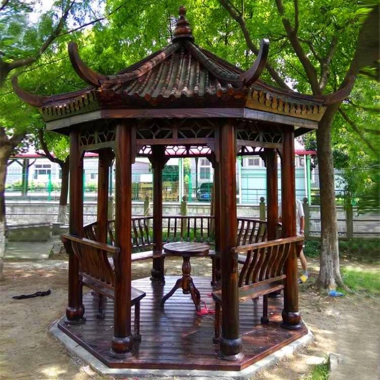碳化木凉亭批发 防腐木凉亭安装 防腐木凉亭报价