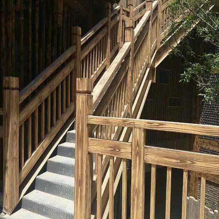 氟碳仿木纹 仿木纹漆 镀锌管钢结构面施工