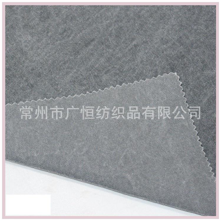 厂家35W纬弹仿平绒 涂料染色 灯芯绒面料 春秋款裤装面料