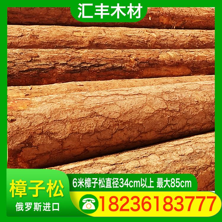 汇丰木材 6米樟子松直径34cm以上 打桩木