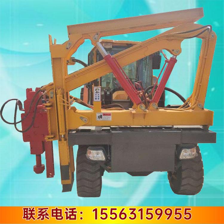 波形防撞护栏打桩机 护栏钻孔机 护栏钢管打桩机 久胜机械