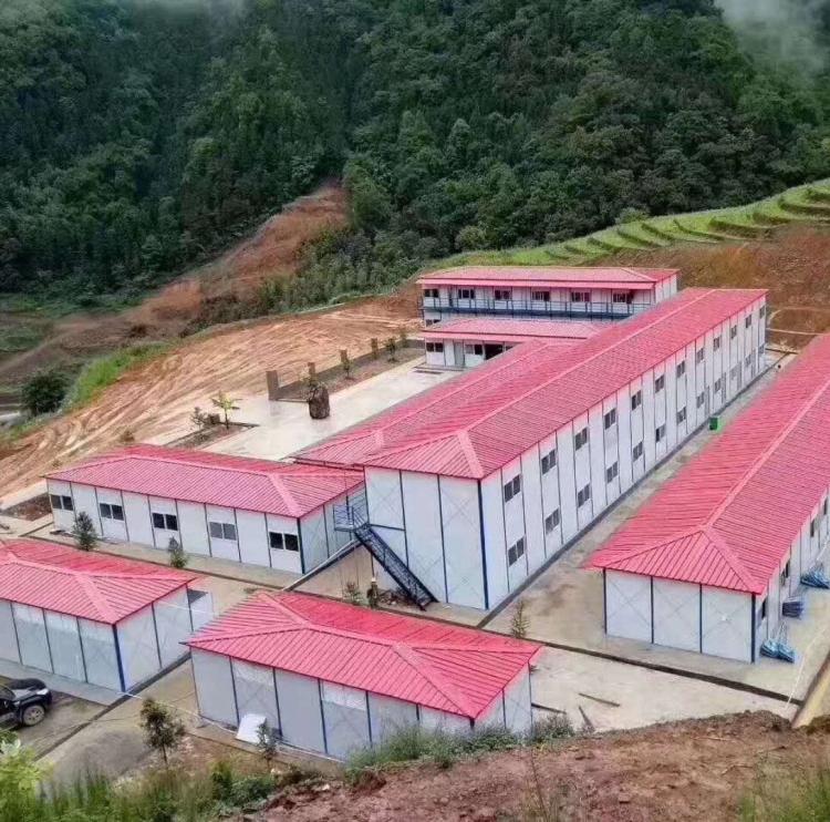 工地住人集装箱房屋活动房彩钢板房移动临时房防火板岩棉整箱发货