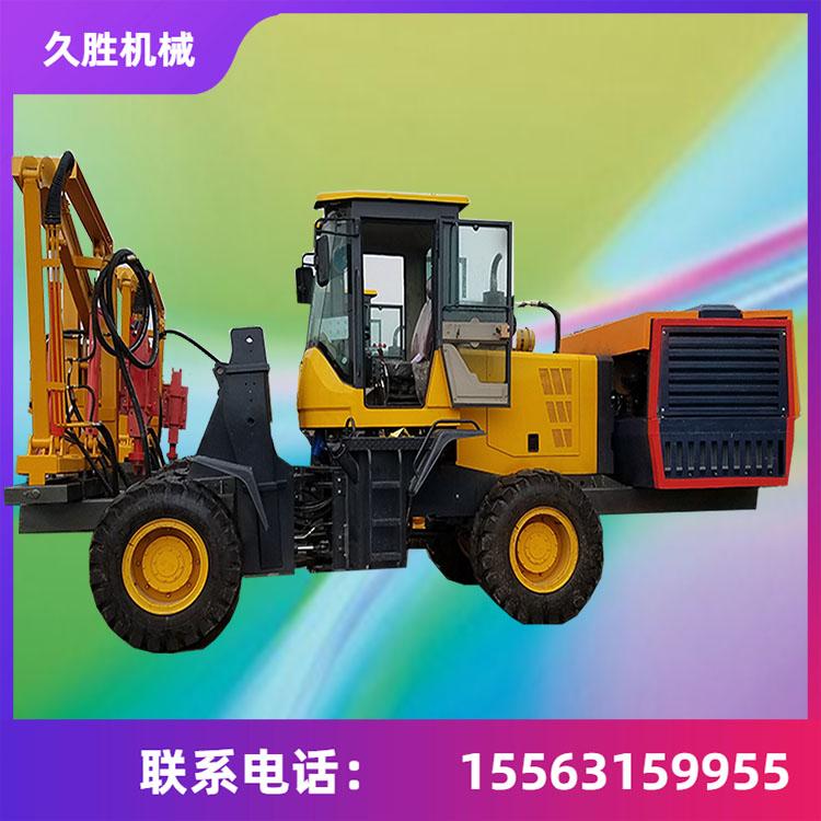高速护栏打桩机 护栏钻孔机 护栏立柱打桩机 久胜机械