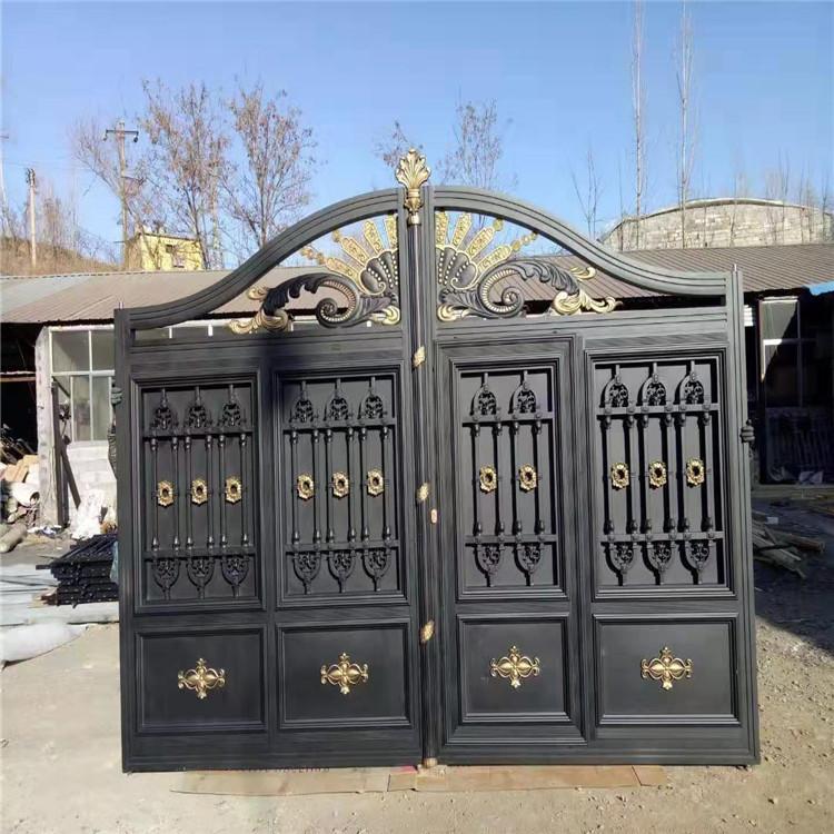 庭院门_豪华铝艺大门_别墅花园门_定制烤漆门_铝合金欧式大门