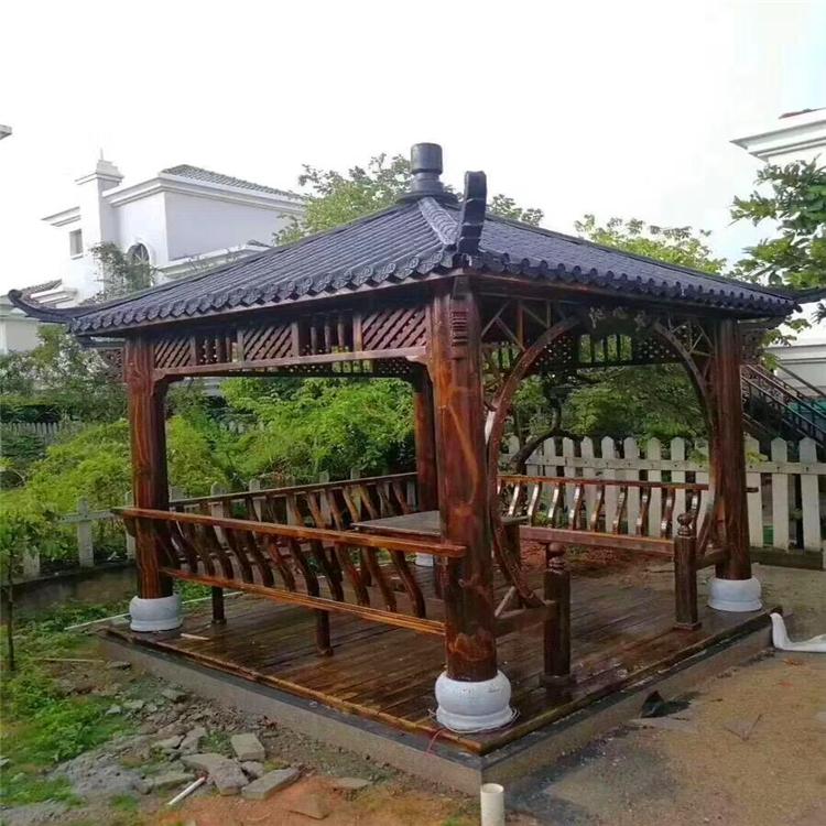 防腐木凉亭批发 防腐木凉亭制作 四角防腐木凉亭