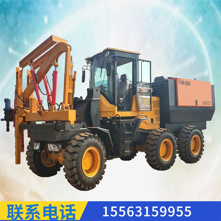 装载式护栏打桩机 打拨钻一体机 高速护栏打桩机 久胜机械