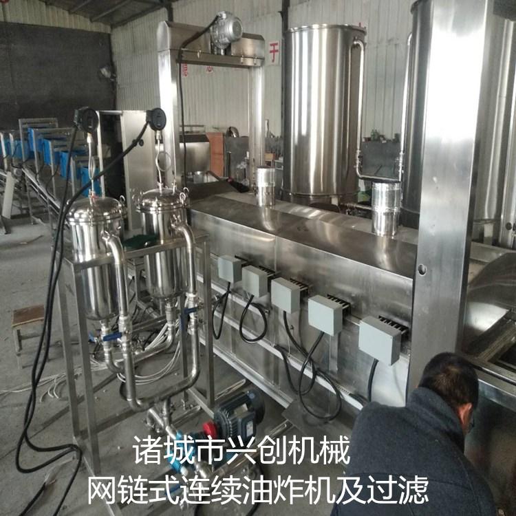 多用途连续油炸机 连续油炸生产线 锅巴糖条蜜三刀