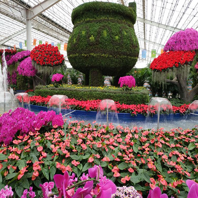 立体花坛 蘑菇 花架景观花柱 景观球 景观花塔 盛诺园艺