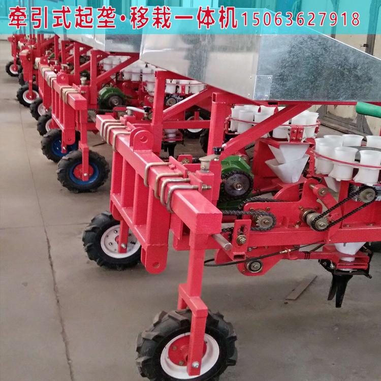多行牵引式蔬菜移栽机 厂家直销 牵引式蔬菜移栽机价格