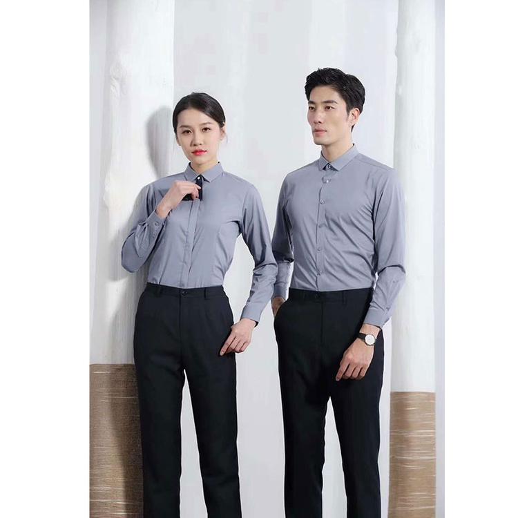 济南现货衬衣批发订做  办公室行政工作服衬衫定做