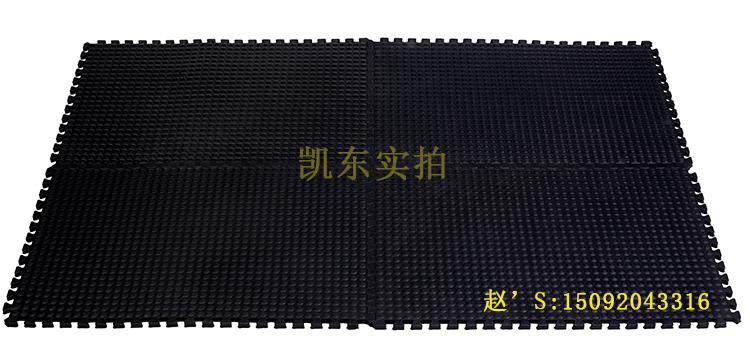 球形抗疲劳地垫 青岛凯东工业工人脚下铺设黑色橡胶地垫 加厚耐用型圆点抗疲劳垫600*900*16mm