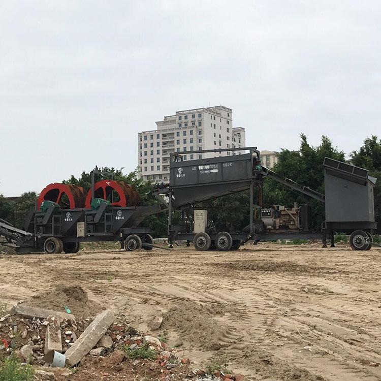 轮式洗沙机价格 青州洗沙机械 沙场煤场用洗沙机械