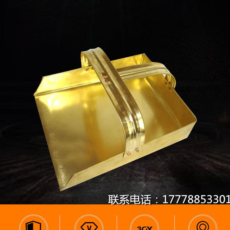 锃盛防爆簸箕 铜撮子铜短把簸箕 铜撮箕可定制加工