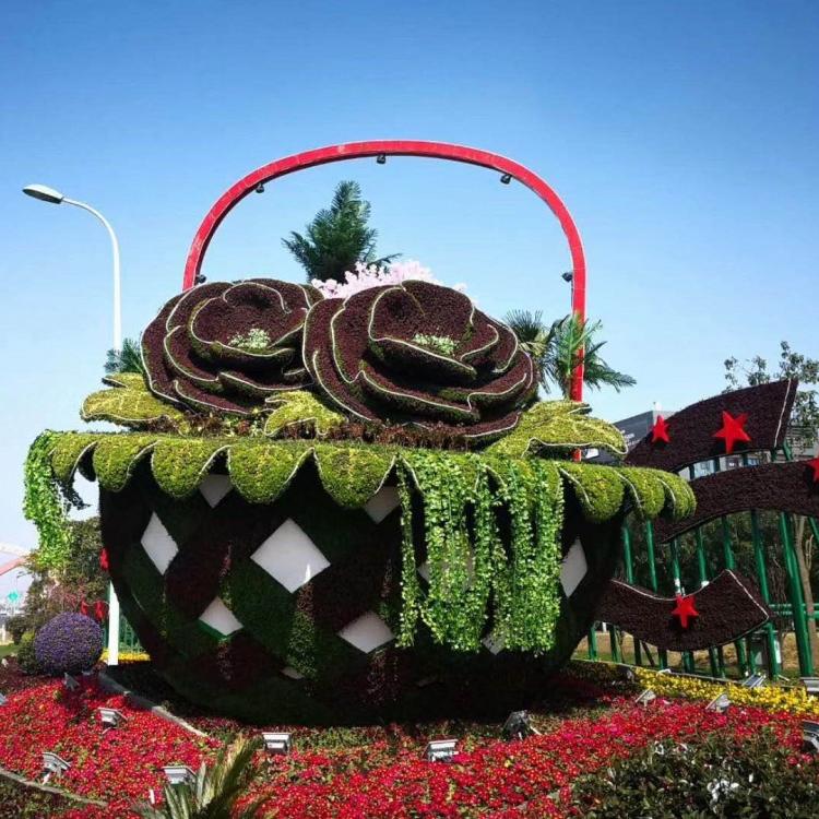 现货五色草花坛花坛租摆设计新颖