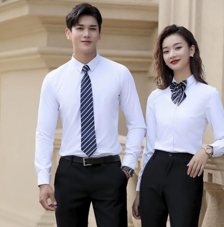职业长袖衬衫   专用制服小西装定制  定制车间职员工作服