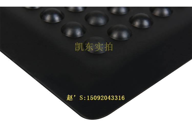 抗疲劳脚垫_青岛凯东厂家直销耐用型圆点抗疲劳垫_工人脚下铺设黑色橡胶地垫900*1200*13mm