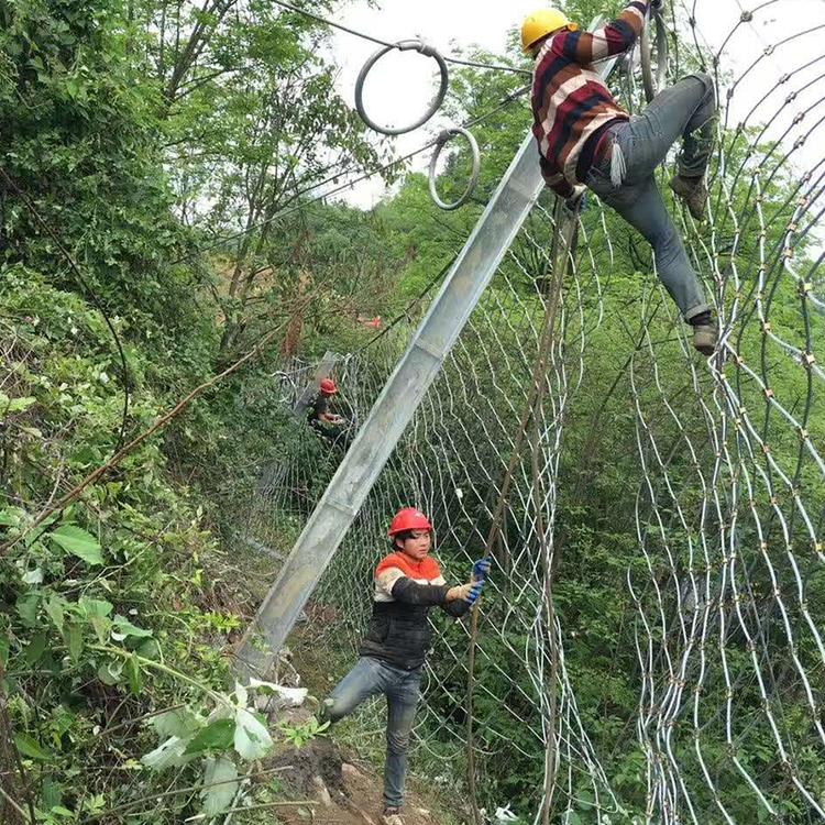 云南昆明 边坡防护网厂家 公路山体滑坡防落石 钢丝绳绞索 主动 被动sns柔性护坡网 绿化网 厂家现货