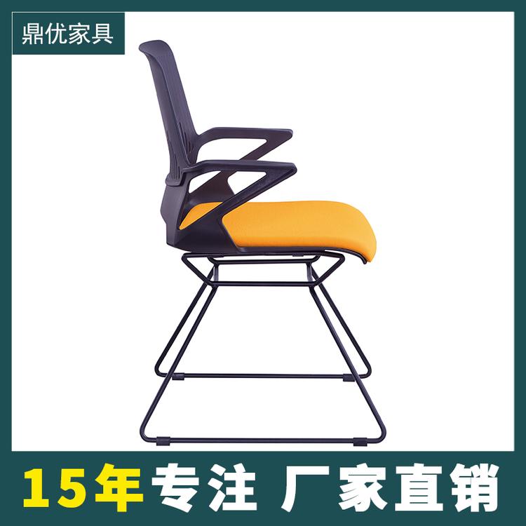 大学高校图书馆阅览室椅子 实心钢筋椅洽谈椅会议椅生产厂家 鼎优专注培训桌椅-f1弓形