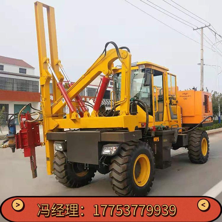 高速公路打桩机高速公路护栏打桩机 护栏液压打桩机
