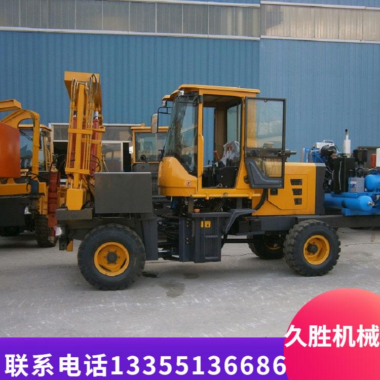 全液压打拔一体机高速公路护栏打桩机新款自带空压机钻孔打桩机久胜机械