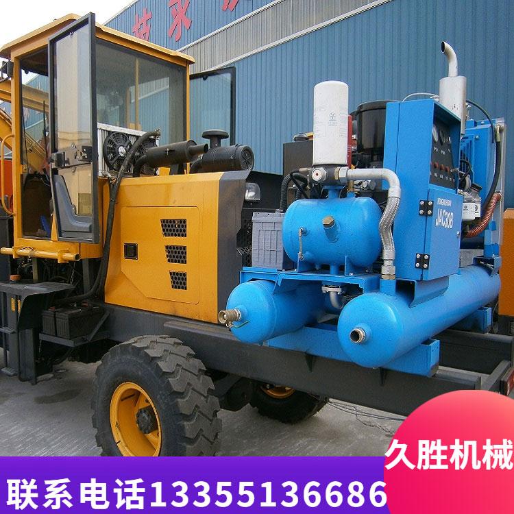 高速公路波形防护栏打桩机操作灵活多功能装载式打拔一体机久胜机械