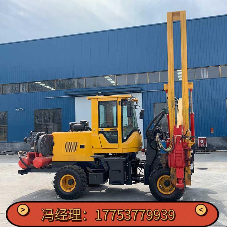 装载式公路护栏打桩机打拔钻一体地基打桩机装载护栏打桩机