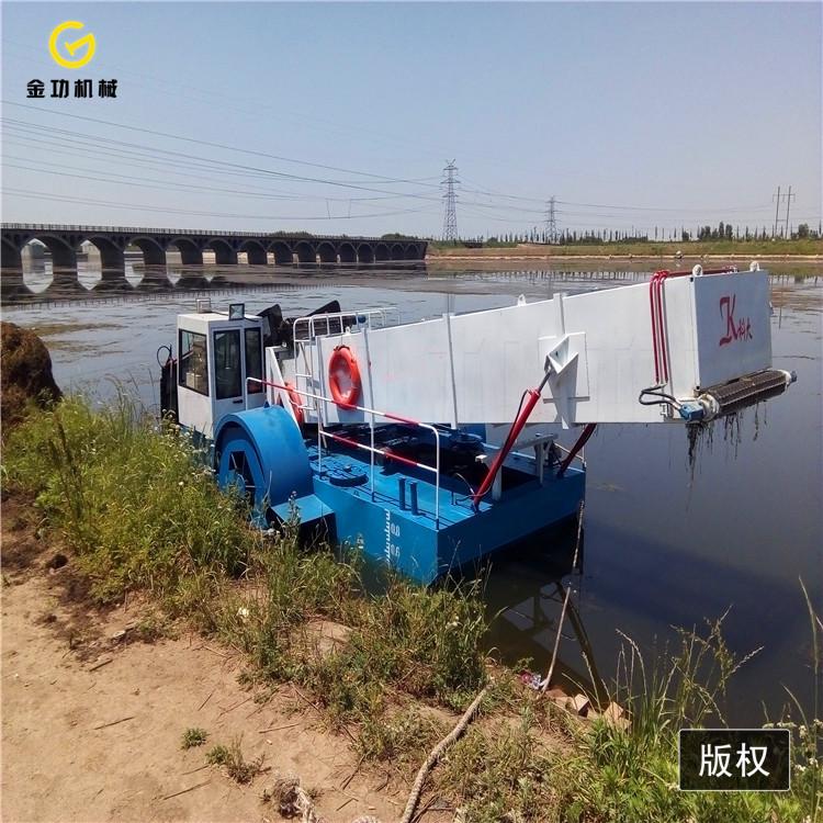 割草船  水葫芦全自动打捞船