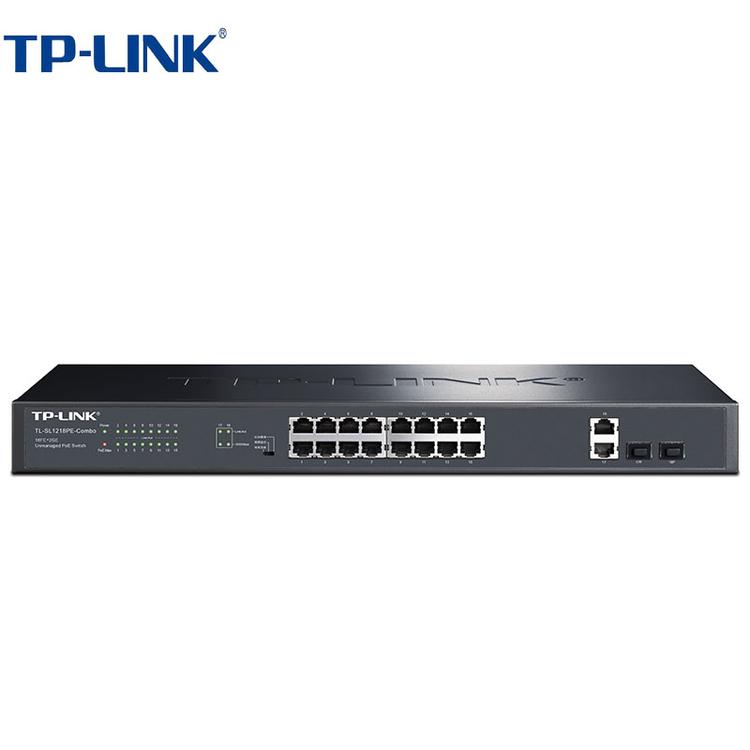 TP-LINK_TL-SL1218PE-Combo_16口百兆POE交换机 48V标准POE供电