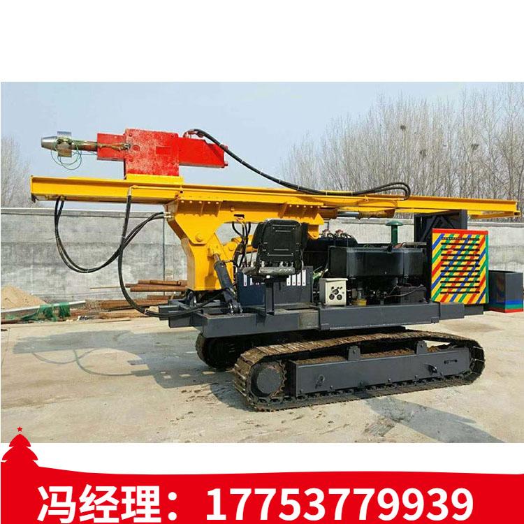 太阳能光伏电站打桩机 履带式液压光伏打桩机滑移式可倾斜打桩机