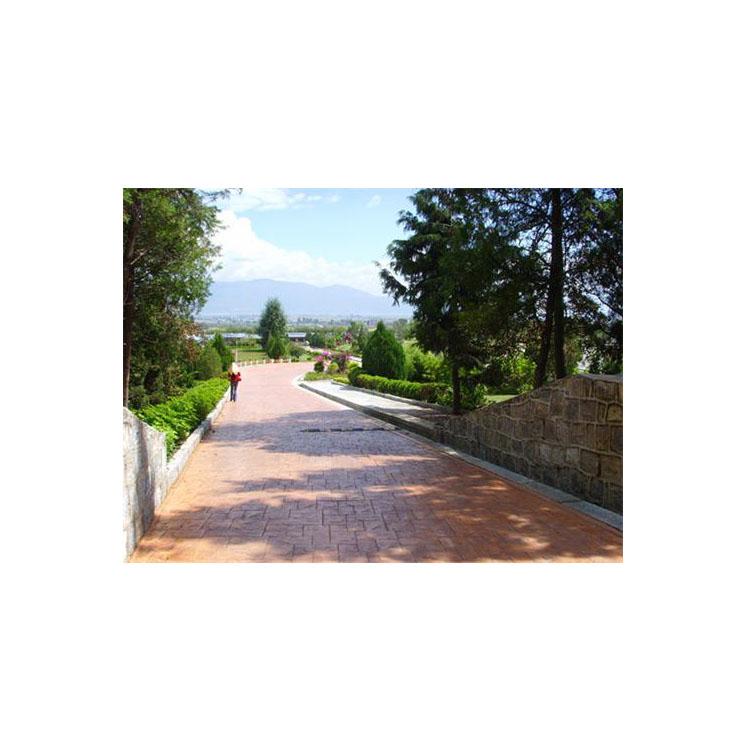压模地坪 压花地坪 压模地面实景 公路材料 压模地坪材料