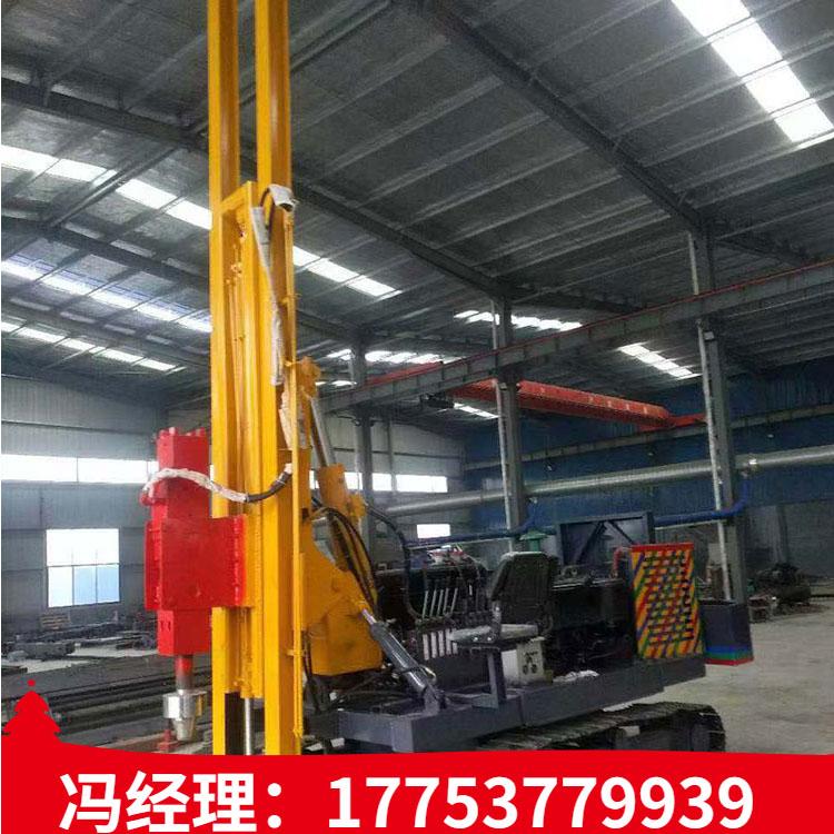 青海履带光伏打桩机太阳能光伏打桩机钢管桩地基钻桩机冻土打桩机