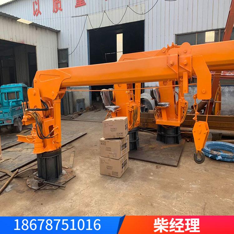固定式船用甲板起重机  伸缩臂港口码头船尾吊 6吨船用甲板起重机