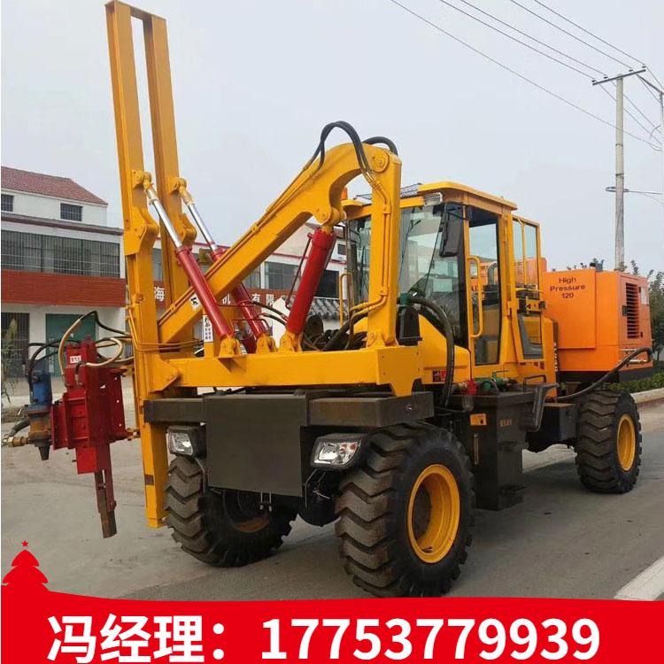 路面施工公路护栏打桩机公路维修用液压柴油打桩机厂家热销