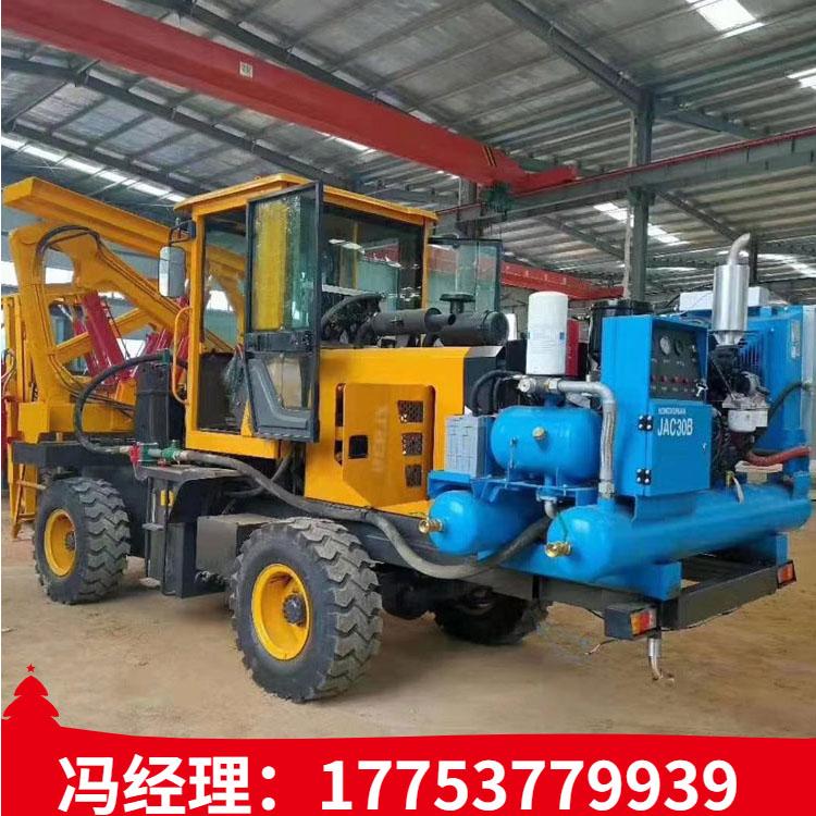 液压锤打拔一体机小型液压护栏打桩机 装载式公路护栏打拔钻一体机