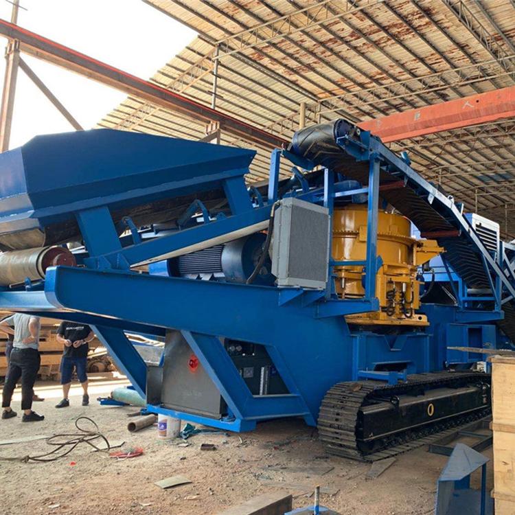 履带式破碎机 移动破碎站定制 建筑工地用