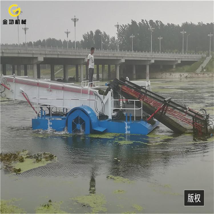 中型全自动垃圾打捞船   水浮莲打捞船