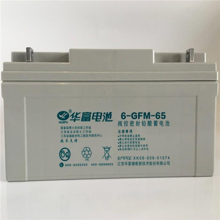 华富蓄电池6-GFM-65 免维护阀控式储能铅酸蓄电池12V65AH  UPS 蓄电池