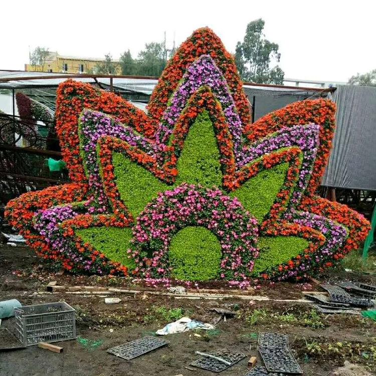 花海造型打造 御景花卉 花坛景观绿化造型 花卉景观造型租摆