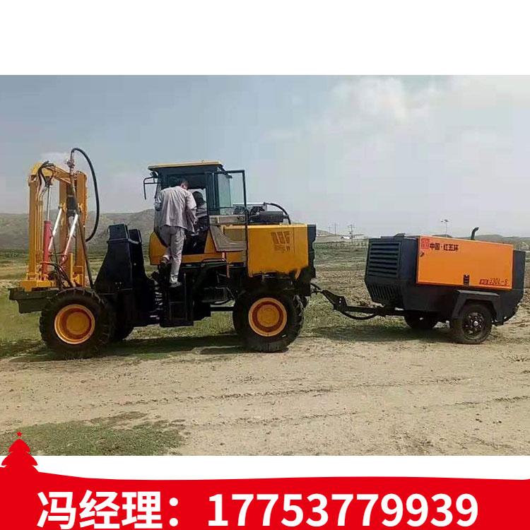 高速公路装载式液压波形打桩机 小型立杆打桩机 波形护栏钻孔机
