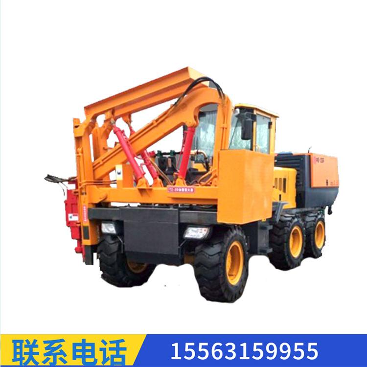 装载式公路护栏打桩机 多功能高速路打桩机厂家 公路护栏立杆打桩机
