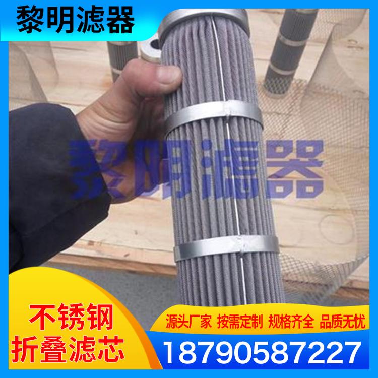 黎明滤器 不锈钢折叠滤芯 折叠滤芯 304折叠网滤芯 液压滤芯 不锈钢折叠滤芯