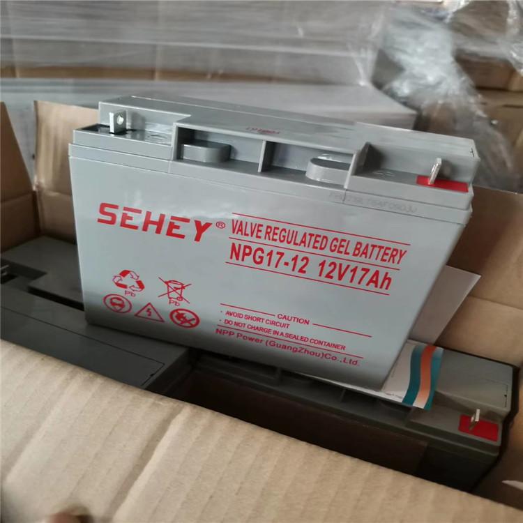 SEHEY蓄电池NPG17-12 12V17AH 西力免维护铅酸储能电瓶 蓄电池 UPS电源使用