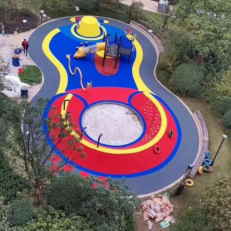小区公园塑胶跑道地坪 成都EPDM健身步道