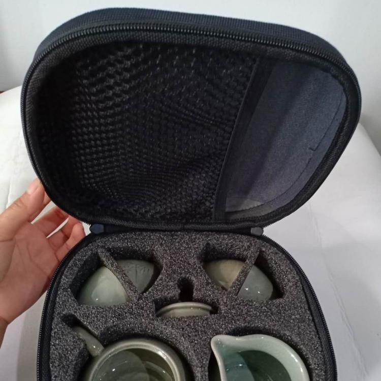 旅行茶具套装包  茶具包  皮革便携式旅行包定制