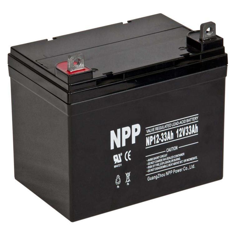 NPP蓄电池NP12-33Ah 12V33AH铅酸蓄电池 耐普厂家 UPS免维护蓄电池
